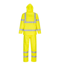 Completo antipioggia HiVi - ripiegabile - impermeabile - L - giallo fluo - Portwest