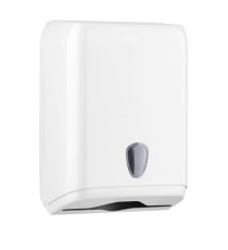 Dispenser asciugamani piegati a C/V/Z - 28x13,7x37,5 cm - plastica - bianco - Mar Plast