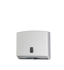 Dispenser asciugamani piegati C/Z/M Basica - 25x9,2x22 cm - bianco/grigio - Medial