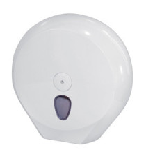 Dispenser carta igienica Plus rotolo Mini Jumbo - 27,3 x 12,8 x 27 cm - rotolo diametro 23 cm - bianco - Mar Plast