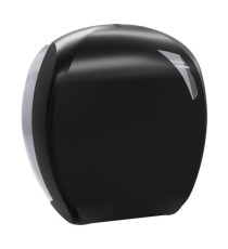 Dispenser carta igienica Skin Carbon rotolo Mini Jumbo - 29,6 x 13,5 x 27,7 cm - rotolo diametro 24 cm - nero - Mar Plas