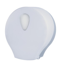 Dispenser carta igienica Stileco rotolo Maxi Jumbo - 12,5 x 30,4 x 32,6 cm - rotolo diametro 27,5 cm - ABS - bianco - Me