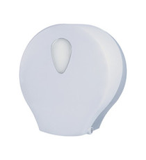 Dispenser carta igienica Stileco rotolo Mini Jumbo - 12,5 x 25,3 x 27,2 cm - rotolo diametro 25 cm - ABS - bianco - Medi