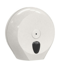 Dispenser carta igienica Woodplastic rotolo Mini Jumbo plus - 27,3 x 12,8 x 27 cm - rotolo diametro 23 cm - bianco - Mar