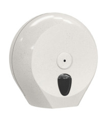 Dispenser carta igienica Woodplastic rotolo Mini Jumbo plus - 27,3 x 12,8 x 27 cm - rotolo diametro 23 cm - bianco - Mar