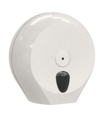 Dispenser carta igienica Woodplastic rotolo Mini Jumbo plus - 27,3 x 12,8 x 27 cm - rotolo diametro 23 cm - bianco - Mar