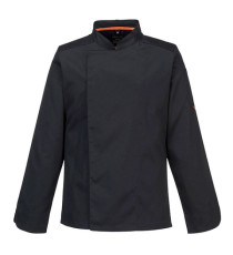 Giacca cuoco MeshAir Pro - maniche lunghe - taglia L - nero - Portwest