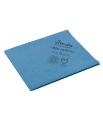 Panno Blu MicroGlass - microfibra - 50x40 cm - blu - Vileda - conf. 5 pezzi