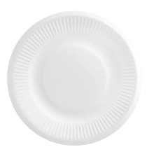 Piatto Light - compostabile - Ø 18 cm - bianco - Signor Bio - conf. 125 pezzi