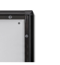 Bacheca per interni - con ante battenti -  2 fogli A4 - cornice nera - orizzontale - Showdown