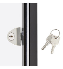 Bacheca per interni - con ante battenti -  6 fogli A4 - cornice nera - verticale - Showdown