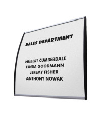 Targa da parete Wayfindig System Curved - A6 - Showdown