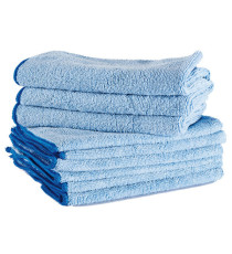 Panni microfibra Ultrega - 40 x 40 cm - azzurro - PerfettoFactory - conf. 10 pezzi