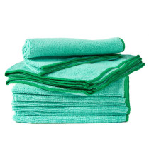 Panni microfibra Ultrega - 40 x 40 cm - verde - PerfettoFactory - conf. 10 pezzi