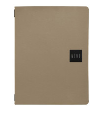 Porta menù Talk - 3 inserti doppi inclusi - A4 - 24,3 x 31,6 cm - beige - Stilcasa