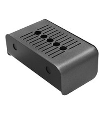 Posacenere murale - metallo - 23,5 x 13,2 x 18,7 cm - 1,5 L - nero - Stilcasa