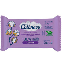 Salvietta intima lenitiva - cotone biodegradabile - Cotoneve - conf. 12 pezzi