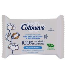Salvietta struccante - pelli normali - cotone - Cotoneve - conf. 20 pezzi