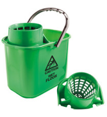 Secchio Polar - con strizzatore - 15 L - verde - PerfettoFactory