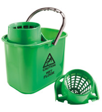 Secchio Polar - con strizzatore - 15 L - verde - PerfettoFactory