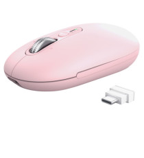 Mouse - ultrasottile - wireless - ricaricabile - Lilla - Trust