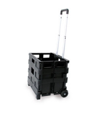 Carrello pieghevole con cassa in plastica - portata max 25 kg - X-Robust