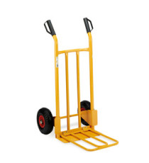 Carrello trasporto grandi volumi Robustus - portata max 300 kg - 56 x 17 x 110 cm - acciaio verniciato - giallo - X-Robu