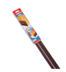 Paraspifferi per porte DOOR - con spazzola fissa e feltro - 100 cm - pvc flessibile - marrone - Geko