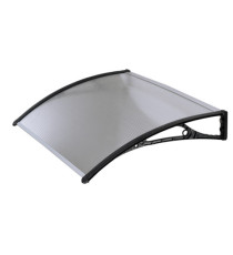 Pensilina modulare - 100 x 60 cm - policarbonato alveolare - trasparente - X-Robust