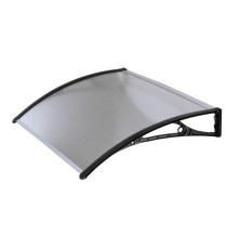 Pensilina modulare - 100 x 60 cm - policarbonato alveolare - trasparente - X-Robust