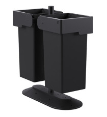 Portarifiuti MODULA - da terra - con contenitore - doppio - 41,5 x 91 x 97,5 cm - 73+73 L - antracite - Stilcasa