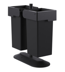 Portarifiuti MODULA - da terra - con contenitore - doppio - 41,5 x 91 x 97,5 cm - 73+73 L - antracite - Stilcasa