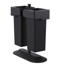 Portarifiuti MODULA - da terra - con contenitore - doppio - 85 x 35,5 x 97,5 cm - 53+53 L - antracite - Stilcasa