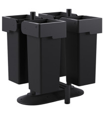 Portarifiuti MODULA - da terra - con contenitore - quadruplo - 78 x 85 x 97,5 cm - 53+53+53+53 L - antracite - Stilcasa