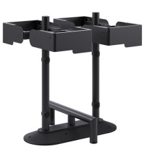 Portarifiuti MODULA - da terra - con reggisacco - quadruplo - 85 x 78 x 97,5 cm - 90+90+90+90 L - antracite - Stilcasa