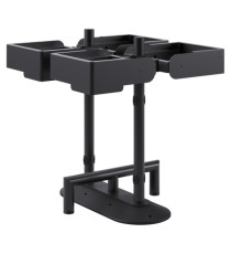 Portarifiuti MODULA - da terra - con reggisacco - quadruplo - 91 x 91 x 97,5 cm - 120+120+120+120 L - antracite - Stilca