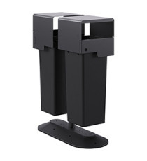 Portarifiuti MODULA - da terra - coperto - con contenitore - doppio - 85 x 35 x 107,5 cm - 53+53 L - antracite - Stilcas