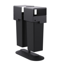 Portarifiuti MODULA - da terra - coperto - con contenitore - doppio - 85 x 35 x 107,5 cm - 53+53 L - antracite - Stilcas