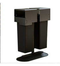 Portarifiuti MODULA - da terra - coperto - con contenitore - doppio - 85 x 35 x 107,5 cm - 53+53 L - antracite - Stilcas