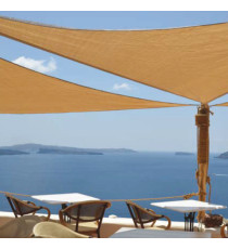 Tenda a vela quadrata ombreggiante - 3 x 3 m - PL - tortora - X-Robust