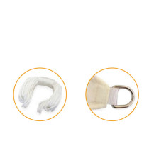 Tenda a vela triangolare ombreggiante - 5 x 5 x 5 m - PL - tortora - X-Robust