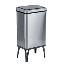 Gettacarte pieghevole Houdini - con coperchio - 35,5 x 26 x 71,5 cm - 40 L - acciaio inox - Medial