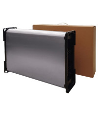 Gettacarte pieghevole Houdini - con coperchio - 35,5 x 26 x 71,5 cm - 40 L - acciaio inox - Medial