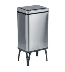 Gettacarte pieghevole Houdini - con coperchio - 35,5 x 26 x 71,5 cm - 40 L - acciaio inox - Medial