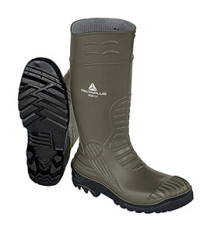 Stivali di sicurezza Iron S5 SRC - taglia 43 - PVC - kaki/nero - Deltaplus