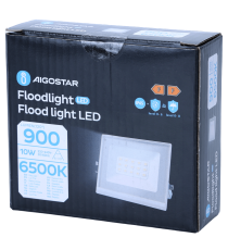 Faro led 10W bianco 900 lumen luce fredda 6500K, ultrasottile IP65 Dimensioni: L103xW77xH27mm Serie 07