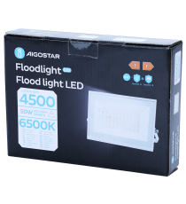 Faro led 50W bianco 4500 lumen luce fredda 6500K, ultrasottile IP65 Dimensioni: L180xW118xH27mm Serie 07