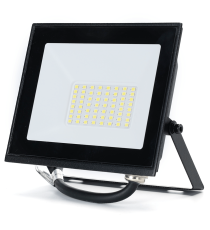 Faro led 30W nero 2700 lumen luce fredda 6500K, ultrasottile IP65 Dimensioni: L142xW112xH27mm Serie 07