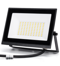 Faro led 50W nero 4500 lumen luce fredda 6500K, ultrasottile IP65 Dimensioni: L180xW118xH27mm Serie 07