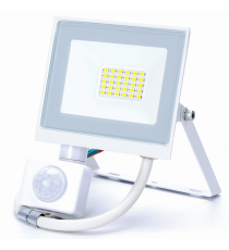 Faro led 20W con sensore bianco 1800 lumen luce naturale 4000K IP65 L111xW147xH52mm Serie 07 sens crepuscolare e movimento